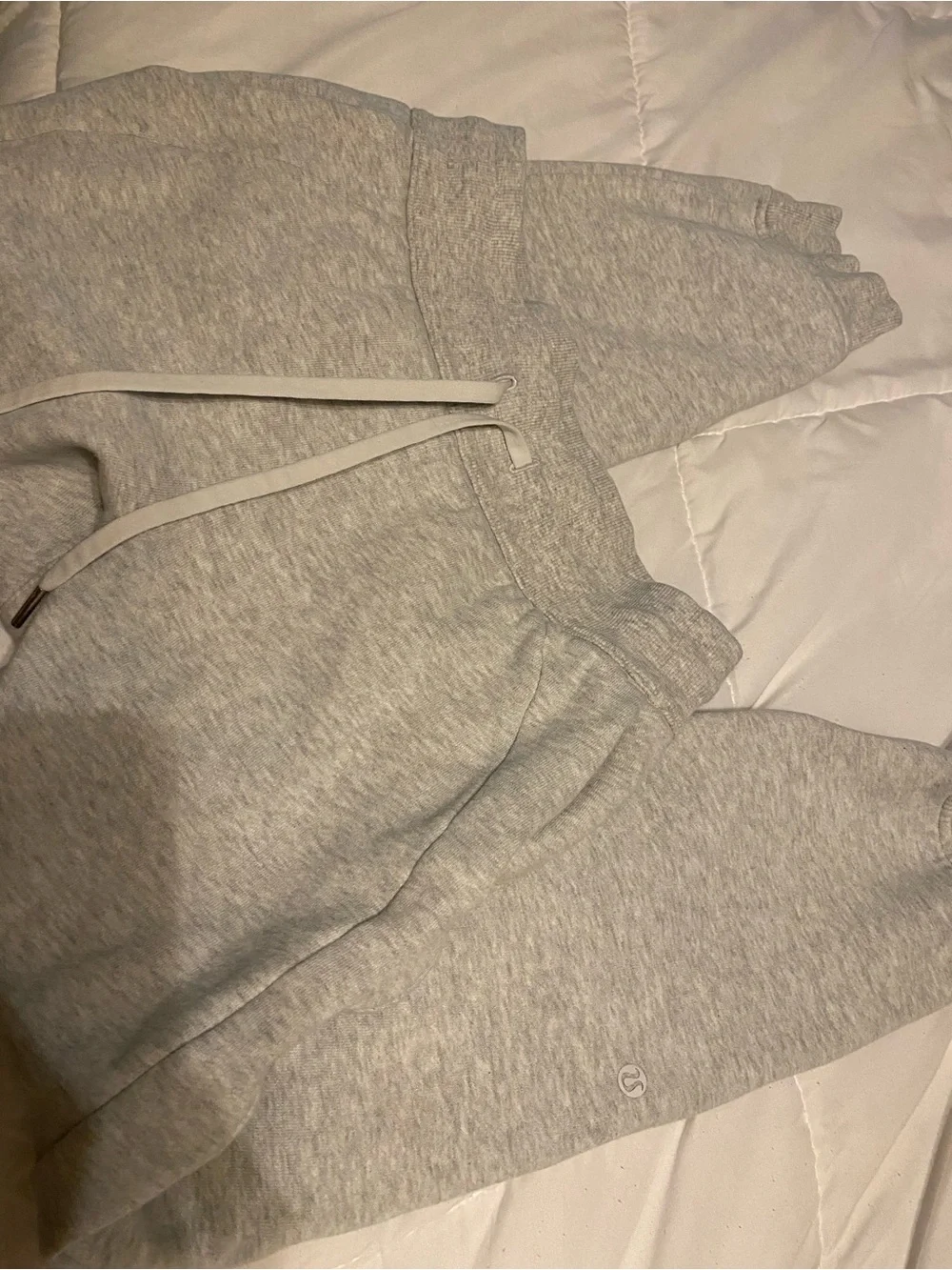 lululemon athletica Light Gray Fleece Jogger Sweatpants